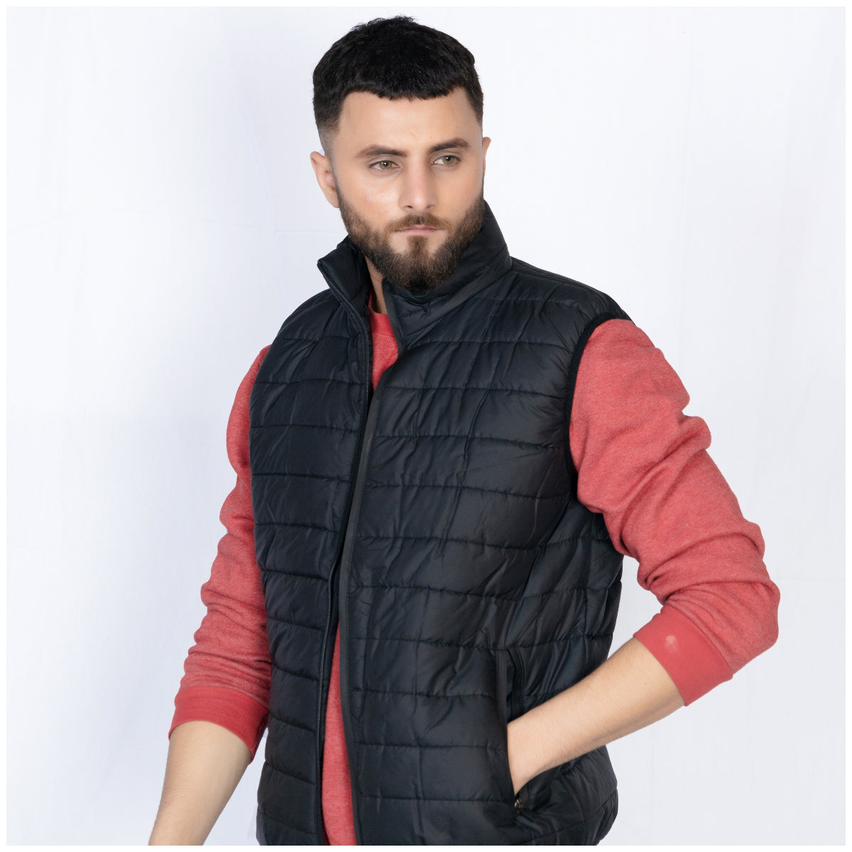 Sleeveless Puffer Jacket Black