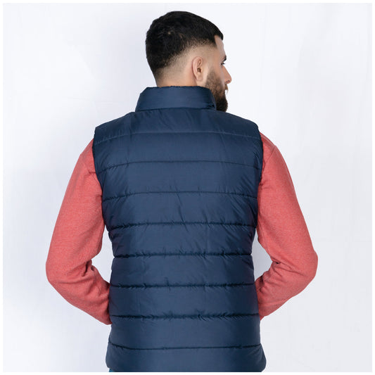 Sleeveless Quilted Jacket Blue