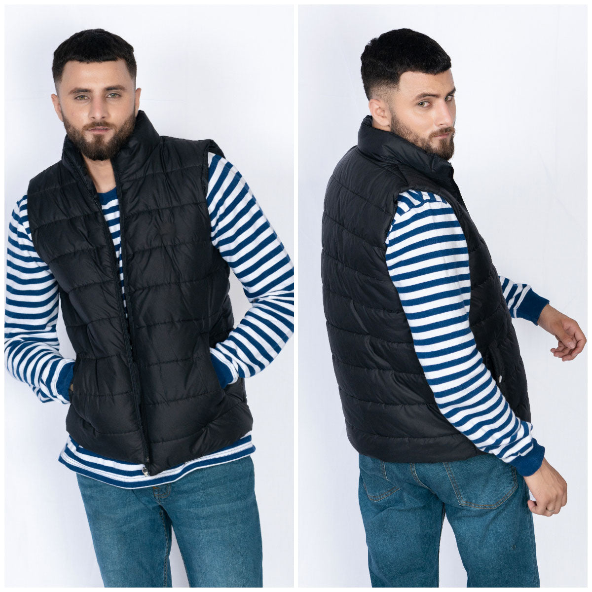 Sleeveless Quilted Jacket Black