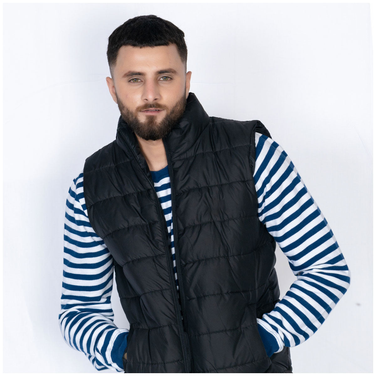 Sleeveless Quilted Jacket Black