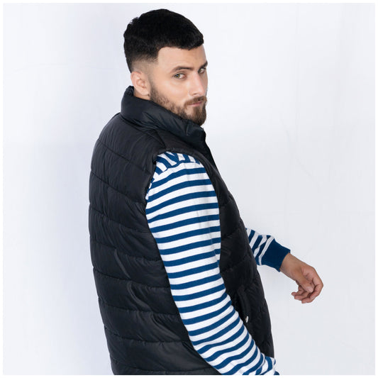 Sleeveless Quilted Jacket Black