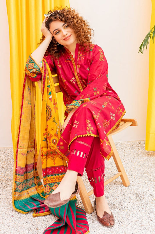 Batik-3Pc Lawn Summer Collection Embroidered  Suit