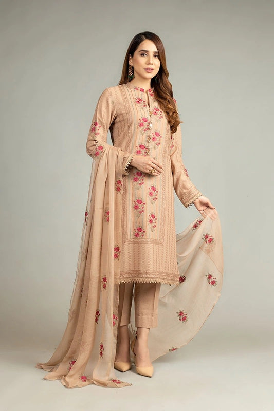 3 Pcs Summer Embroidered Lawn Collection-524