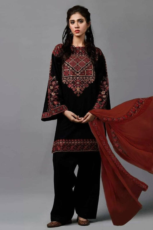 Kayseria-3Pc Lawn Heavy Embroidered Suit Summer Collection