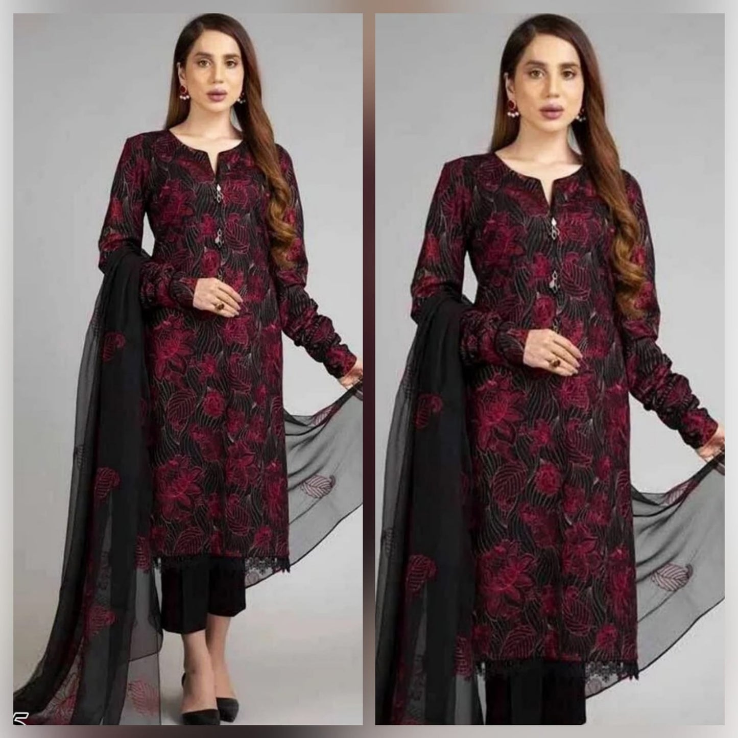 3 Pc Lawn Embroidered Summer Collection Suit