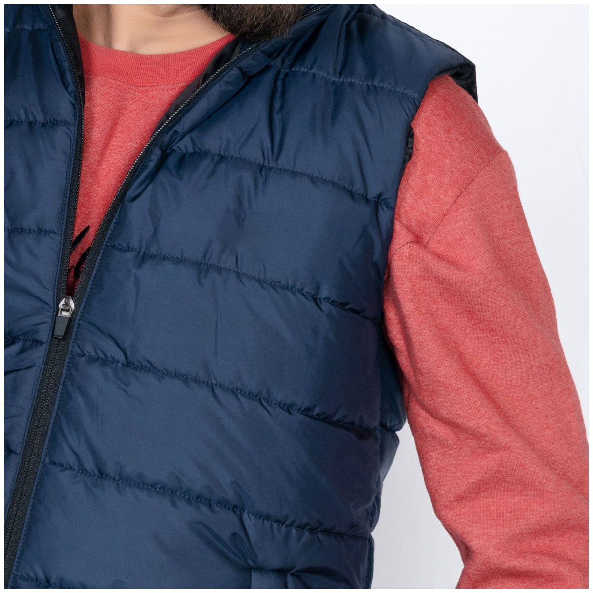 Sleeveless Quilted Jacket Blue