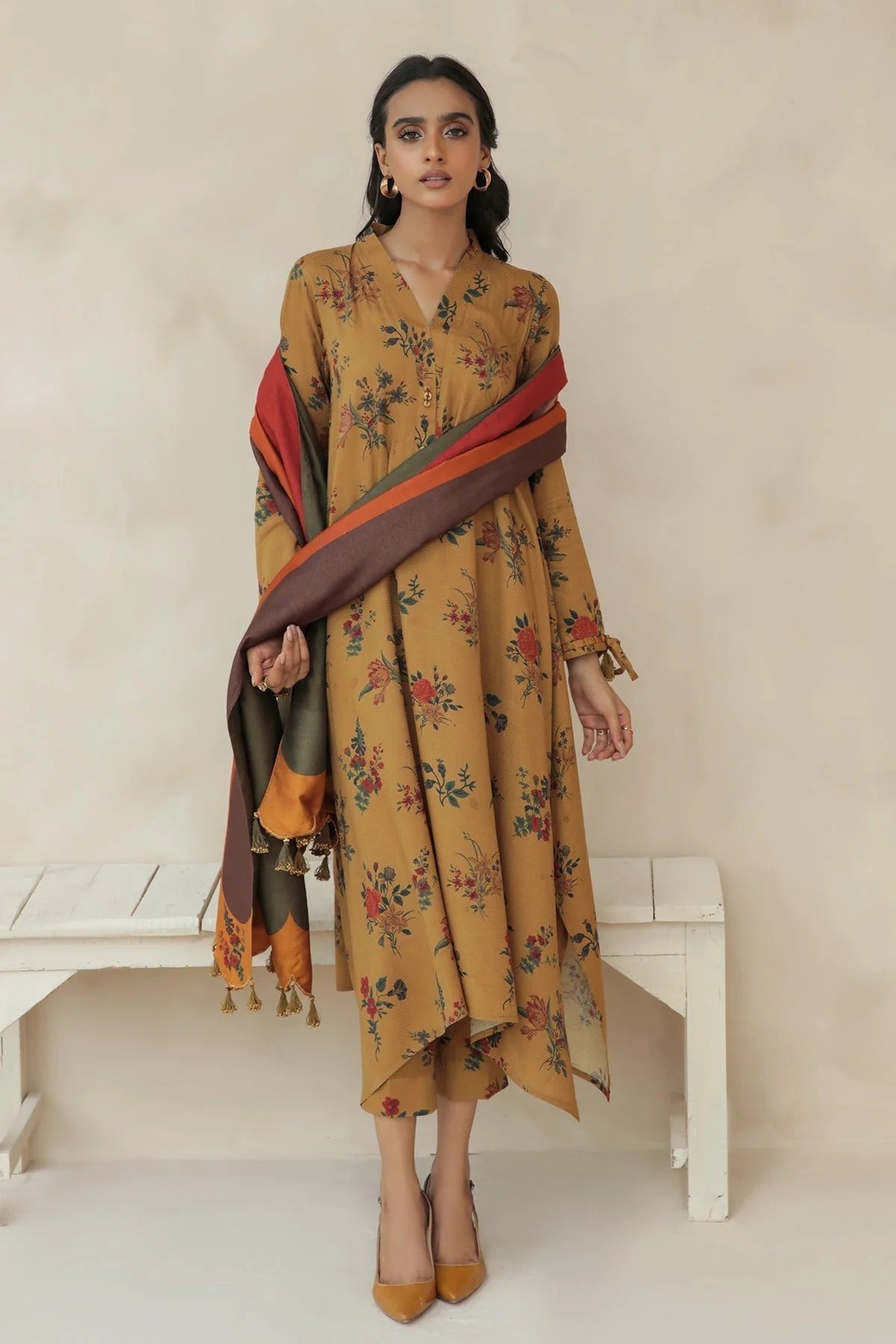 3 Pcs Digital Printed Lawn Suit with Lawn Dupatta