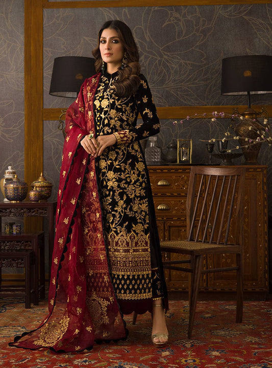 Azure 3 Pc Velvet Winter Embroidered Collection Suit