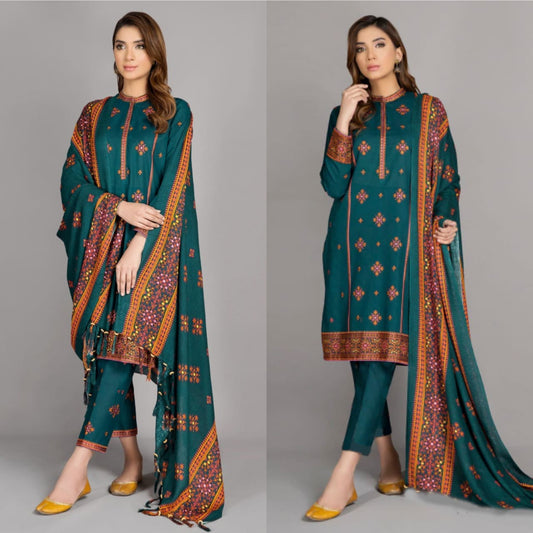 3Pc Lawn heavy Embroidery summer Collection Suit