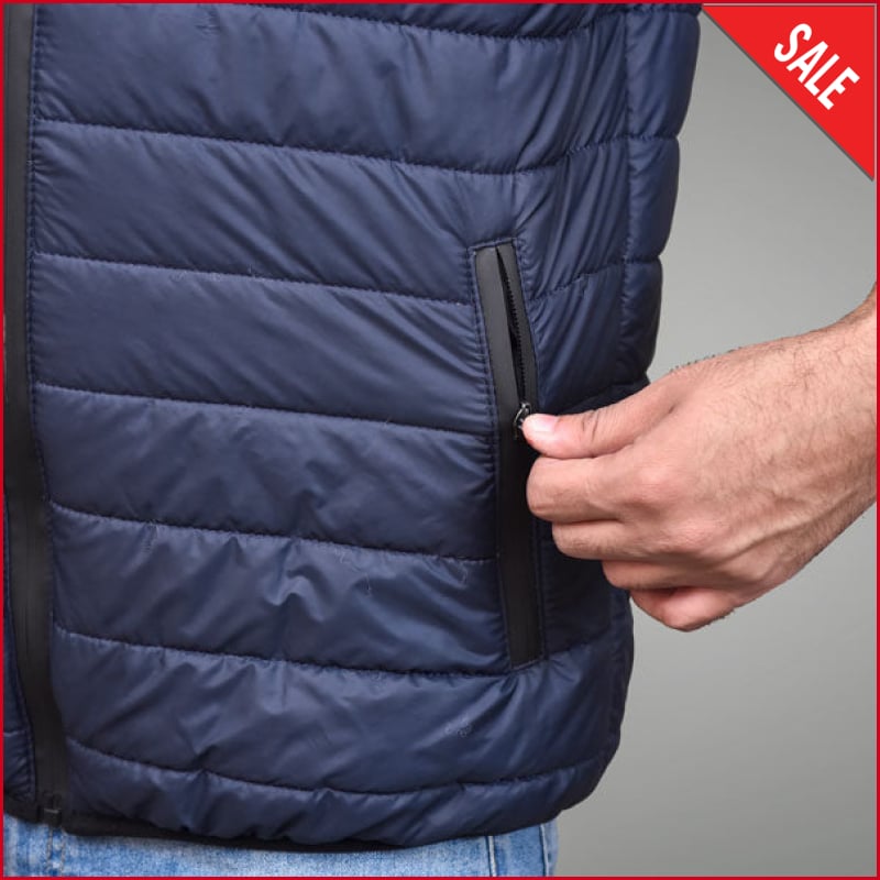 Sleeveless Puffer Jacket Blue ugurpakistan 