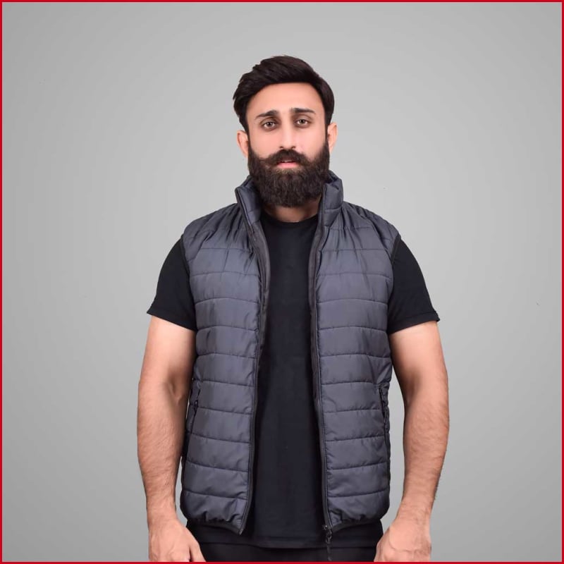 Sleeveless Puffer Jacket Blue ugurpakistan 