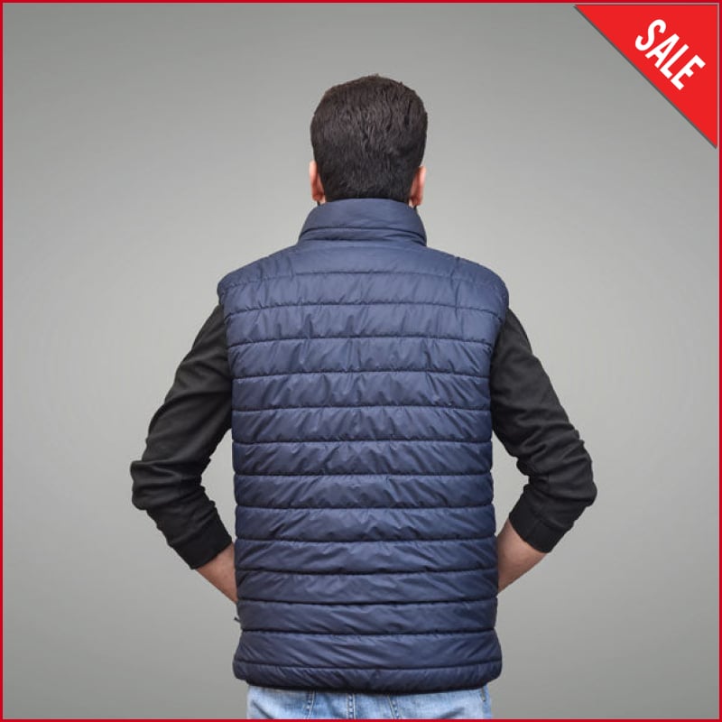 Sleeveless Puffer Jacket Blue ugurpakistan 