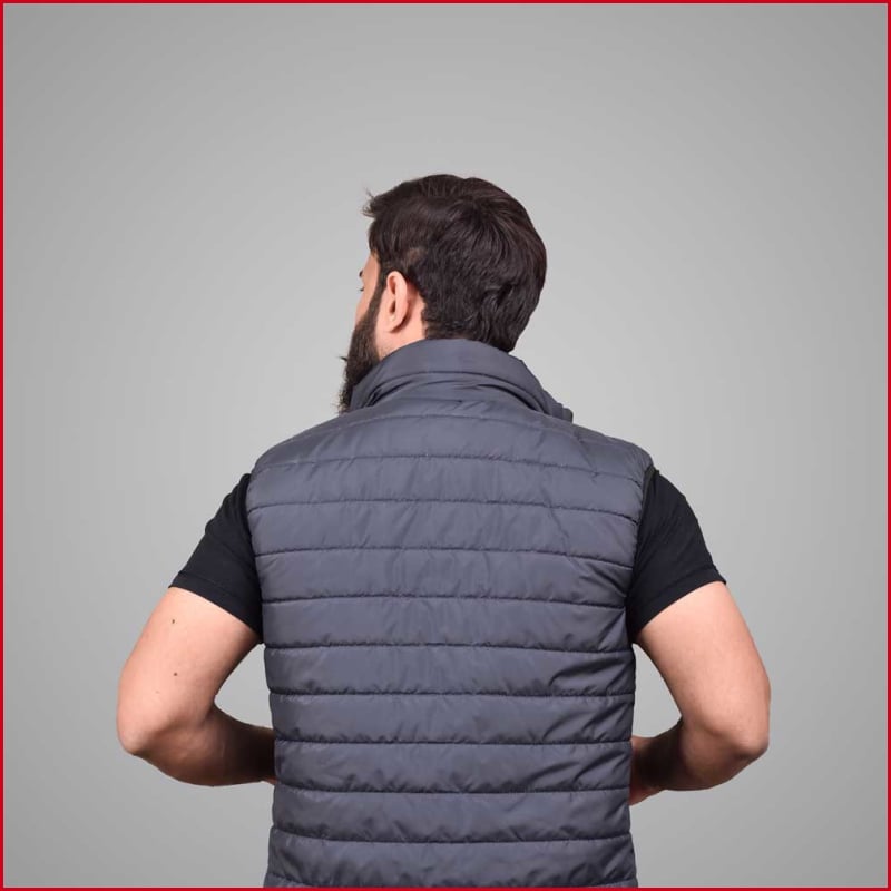 Sleeveless Puffer Jacket Blue ugurpakistan 