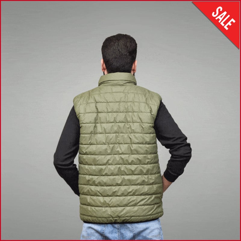 Sleeveless Puffer Jacket Green ugurpakistan 